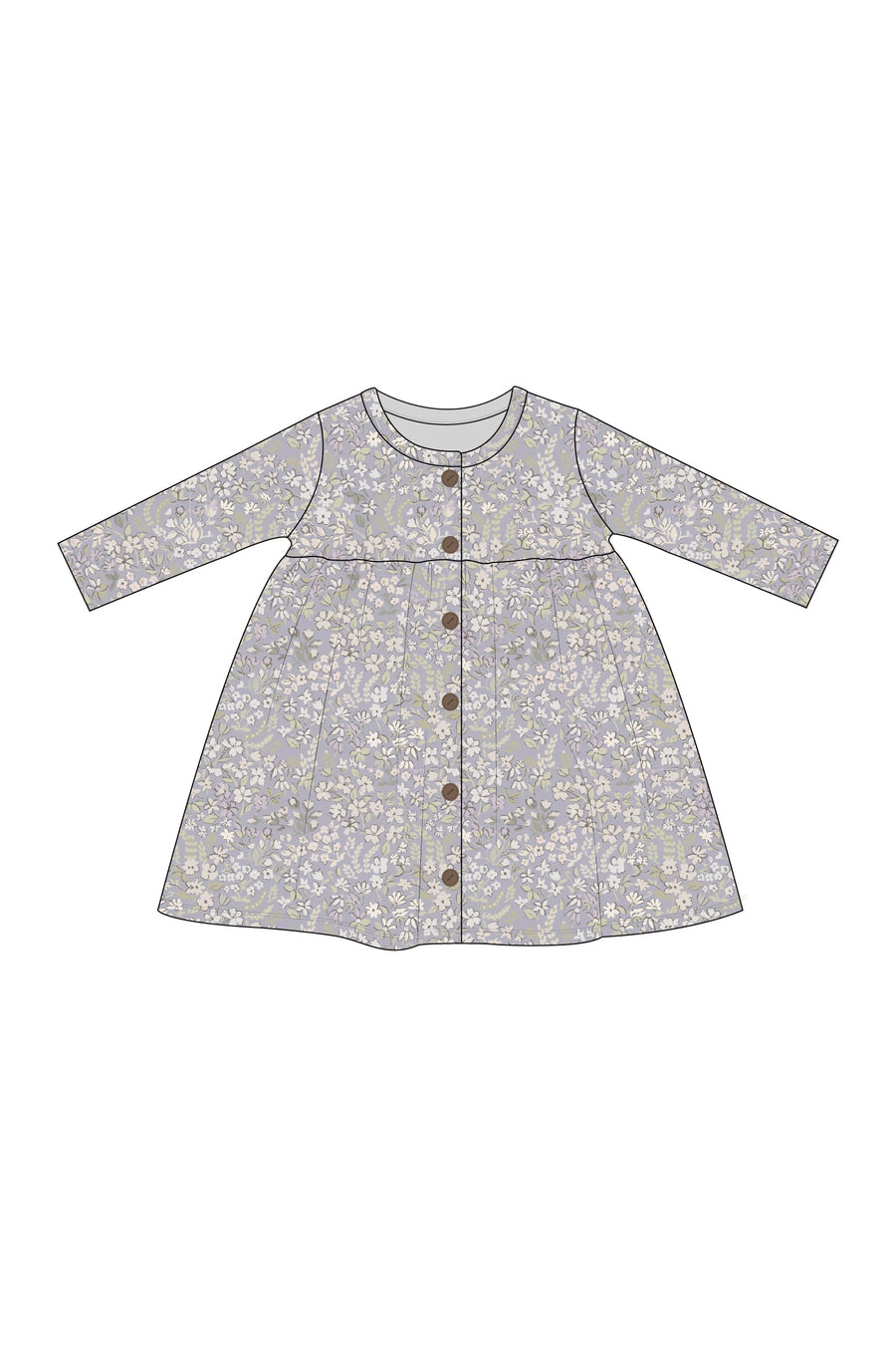 Organic Cotton Poppy Dress - April Lilac Childrens Dress from Jamie Kay USA