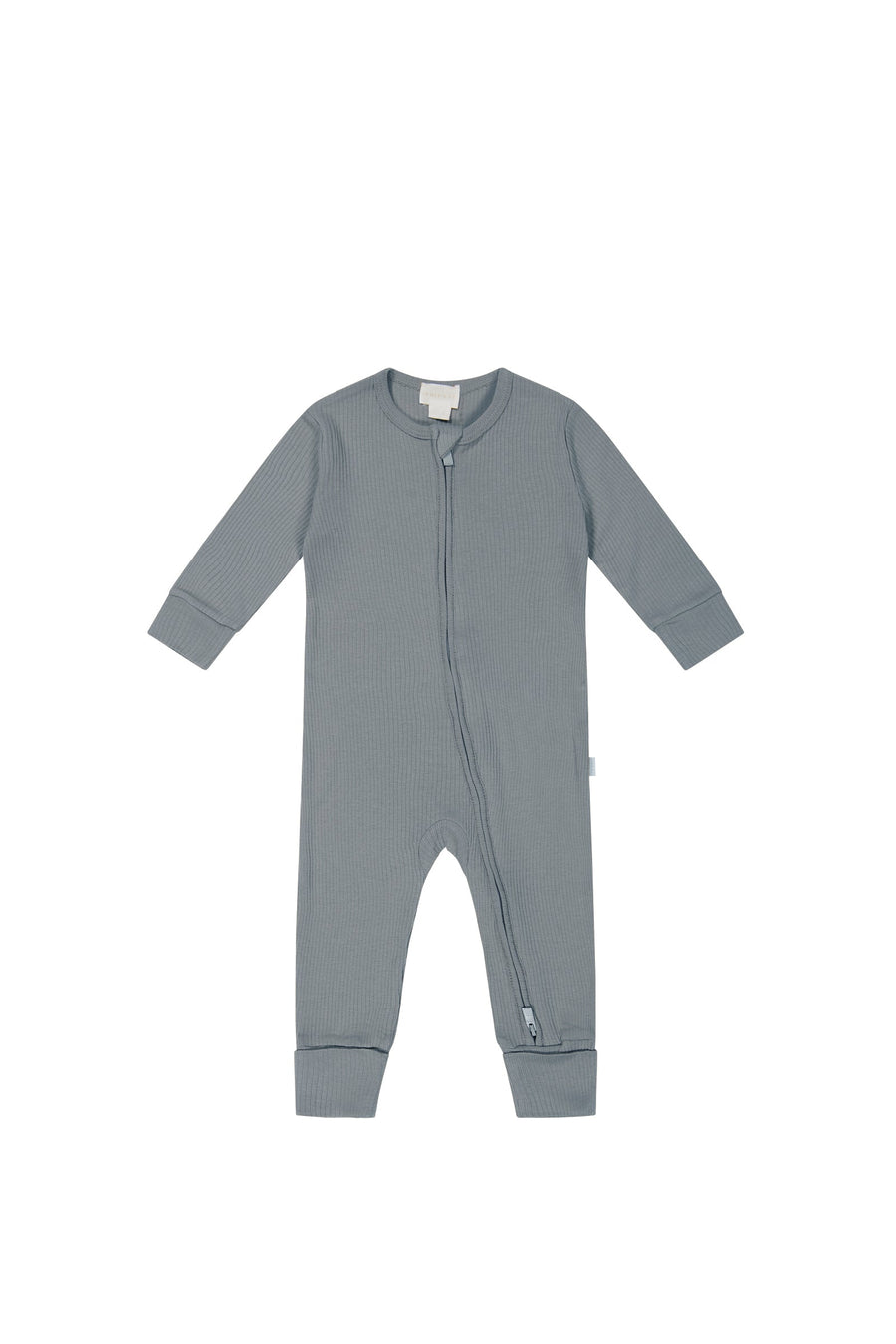 Organic Cotton Modal Frankie Zip Onepiece - Pebble Childrens Onepiece from Jamie Kay USA