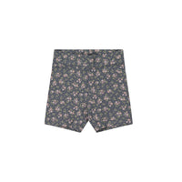 Organic Cotton Everyday Bike Short - Rosalie Floral Lava Childrens Short from Jamie Kay USA