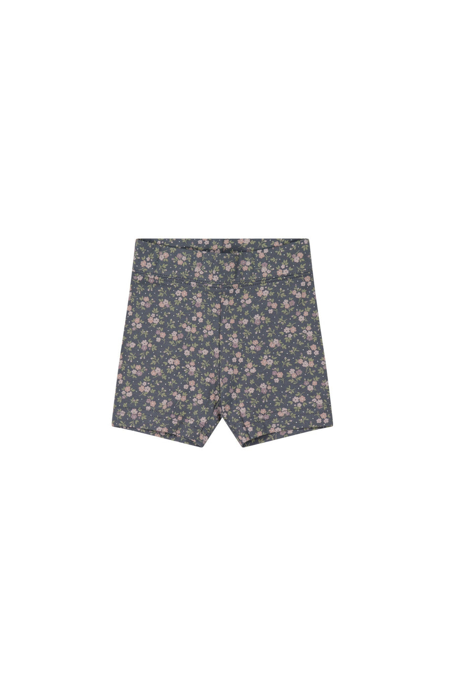 Organic Cotton Everyday Bike Short - Rosalie Floral Lava Childrens Short from Jamie Kay USA