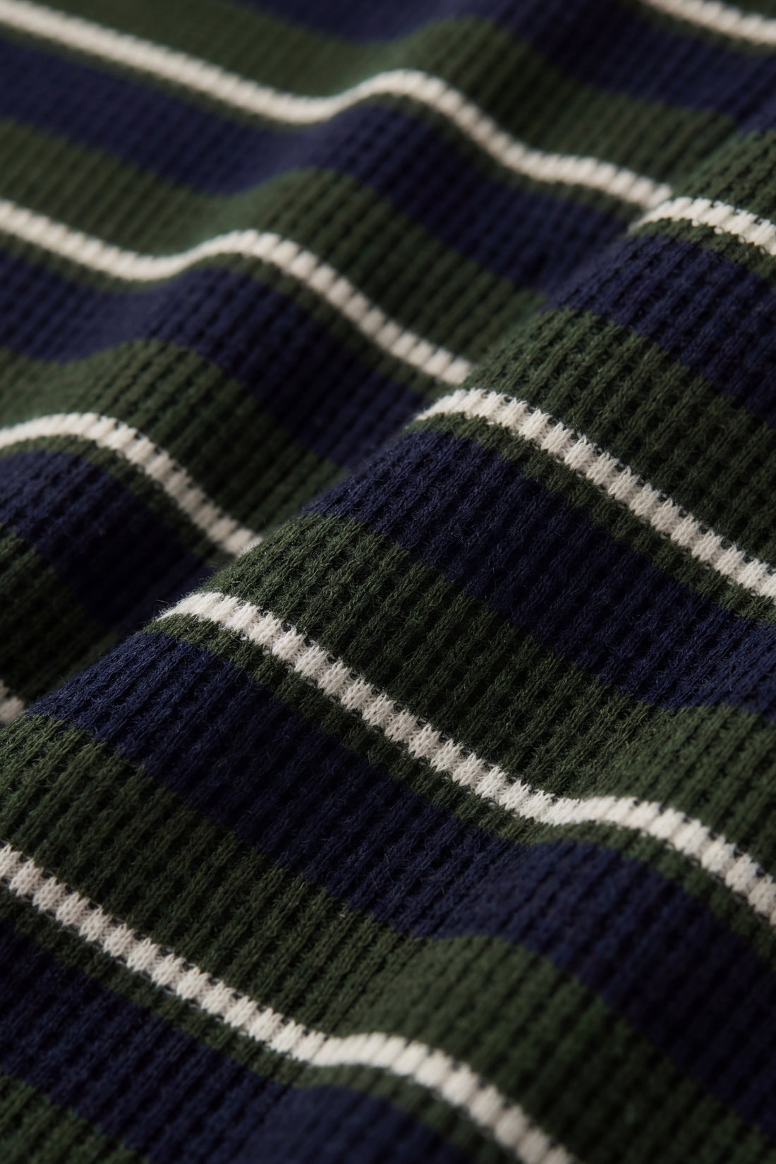 Organic Cotton Waffle Leith Tee - Maritime Grandeur Stripe Childrens Top from Jamie Kay USA