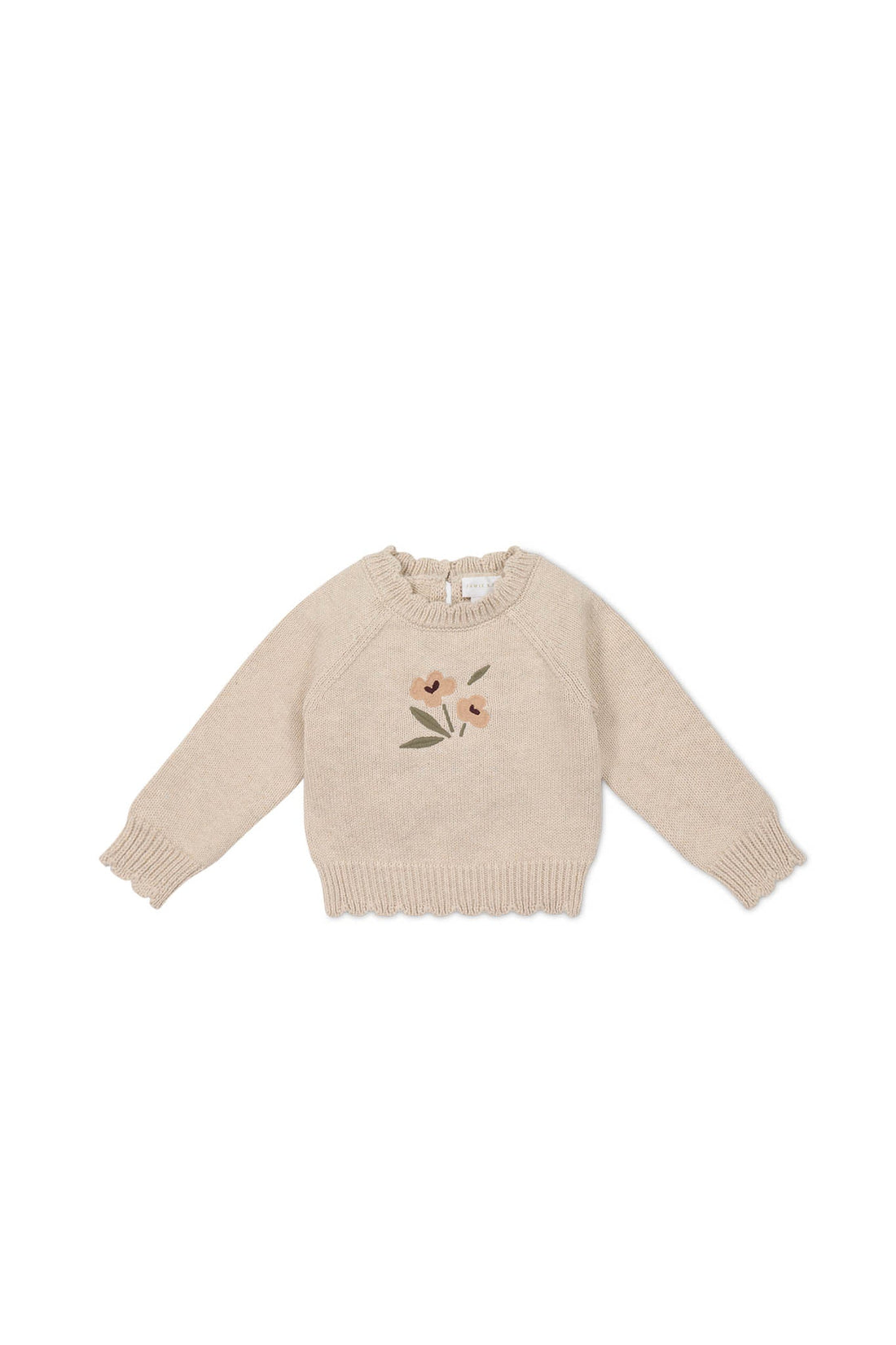 Audrey Knitted Jumper - Oatmeal Marle Petite Goldie Childrens Jumper from Jamie Kay USA