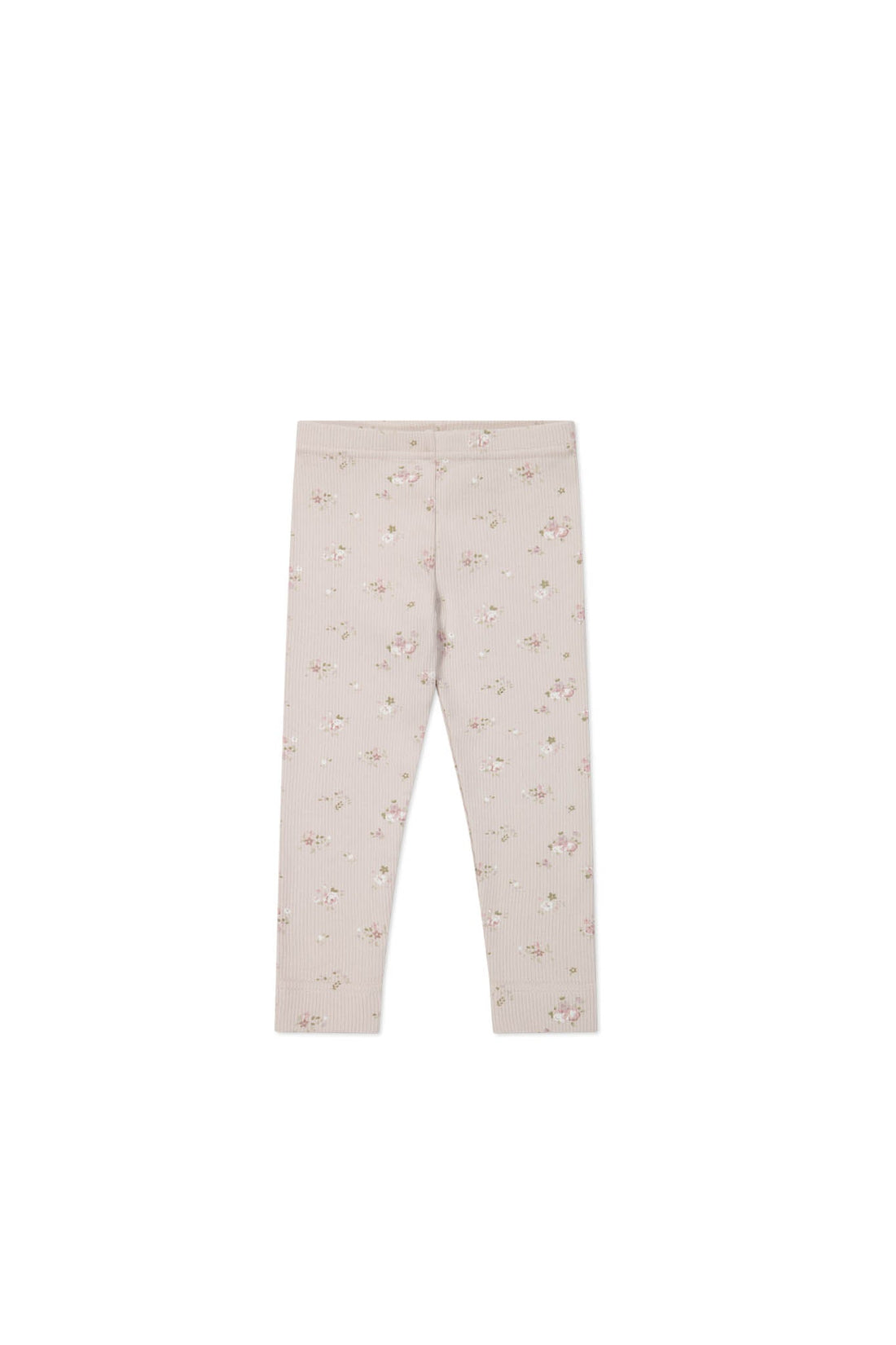 Organic Cotton Fine Rib Everyday Legging - Petite Fleur Violet Childrens Legging from Jamie Kay USA