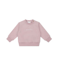 Organic Cotton Jalen Oversized Jumper - Heather Haze Childrens Sweatshirt from Jamie Kay USA