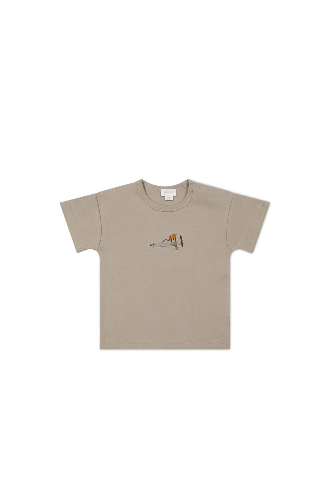 Pima Cotton Hunter Tee - Vintage Taupe Avion Childrens Top from Jamie Kay USA