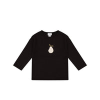 Pima Cotton Arnold Long Sleeve Top - Dark Chocolate Childrens Top from Jamie Kay USA