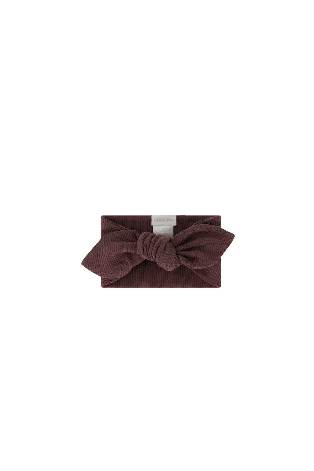 Organic Cotton Fine Rib Headband - Deep Cocoa Childrens Headband from Jamie Kay USA