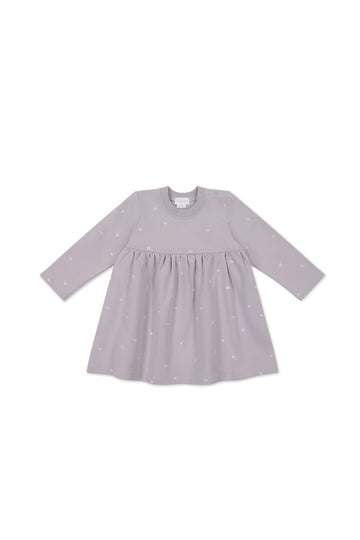 Organic Cotton Charlotte Dress - Annie Ditzy Violet Ice Childrens Dress from Jamie Kay USA