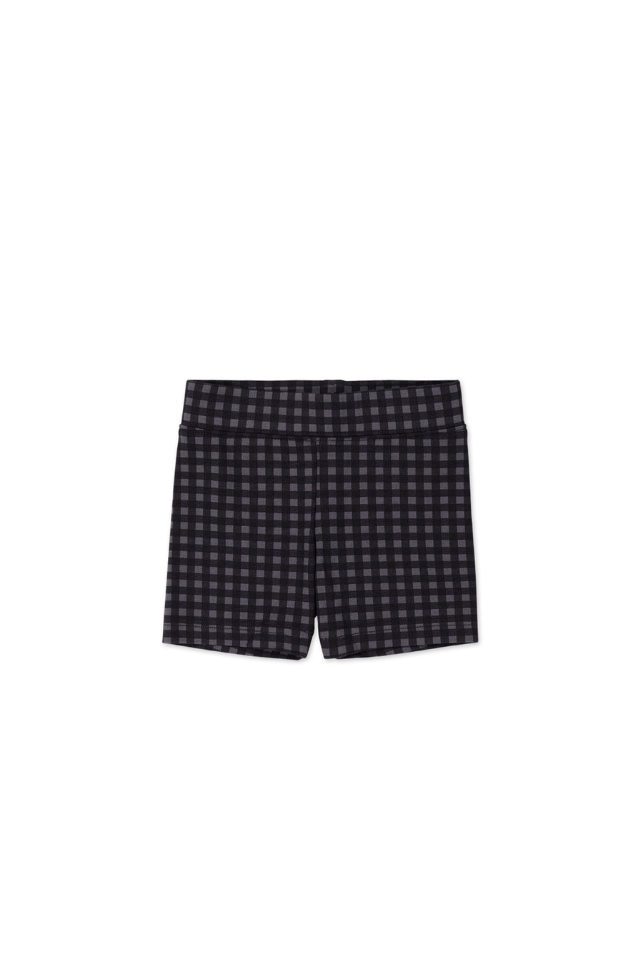 Organic Cotton Everyday Bike Short - Gingham Night Childrens Short from Jamie Kay USA