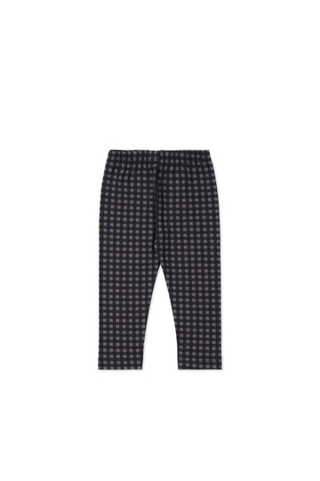 Organic Cotton Everyday Legging - Gingham Night Childrens Legging from Jamie Kay USA