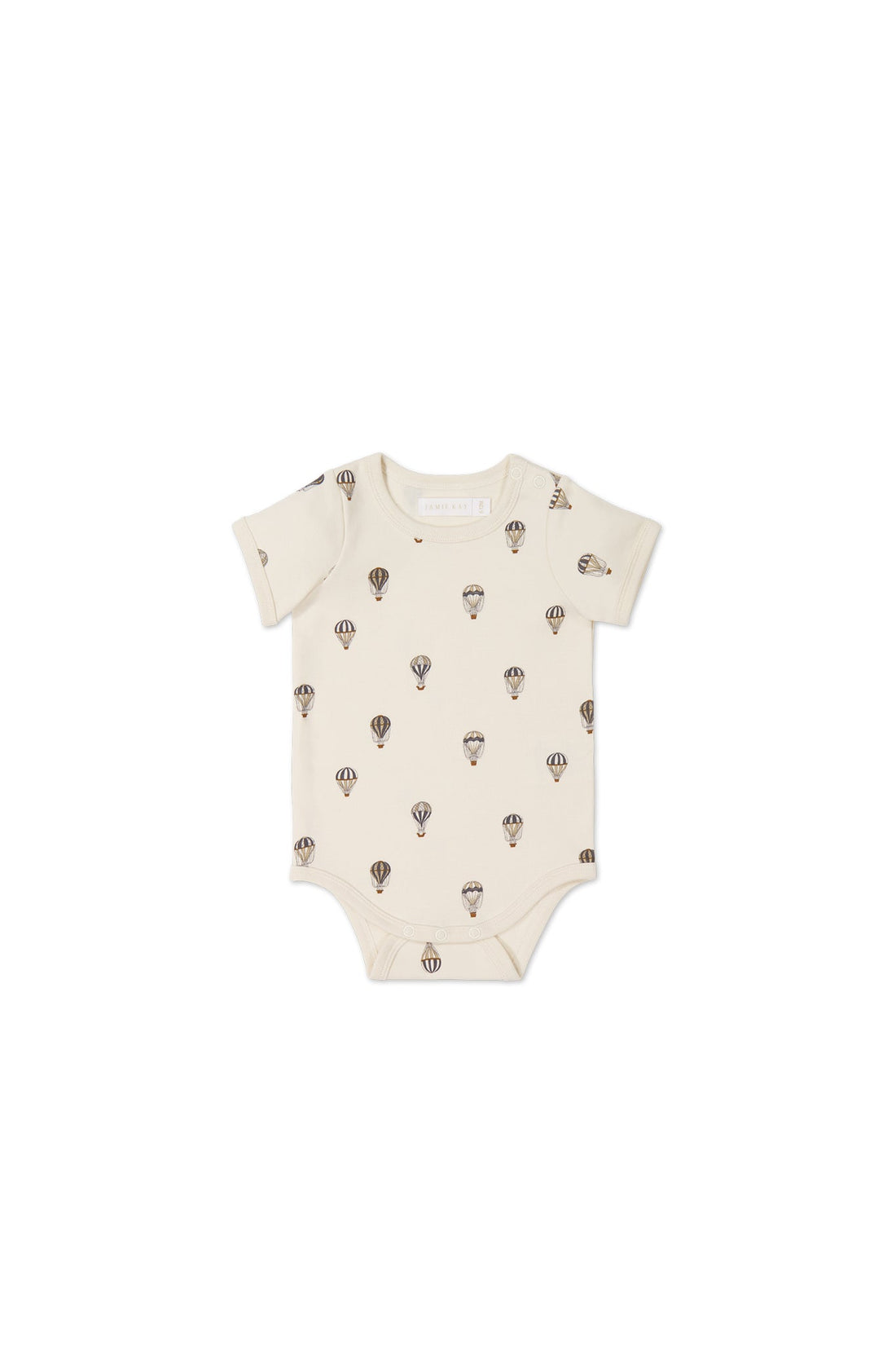 Organic Cotton Hudson Short Sleeve Bodysuit - Montgolfiere Cloud Childrens Bodysuit from Jamie Kay USA