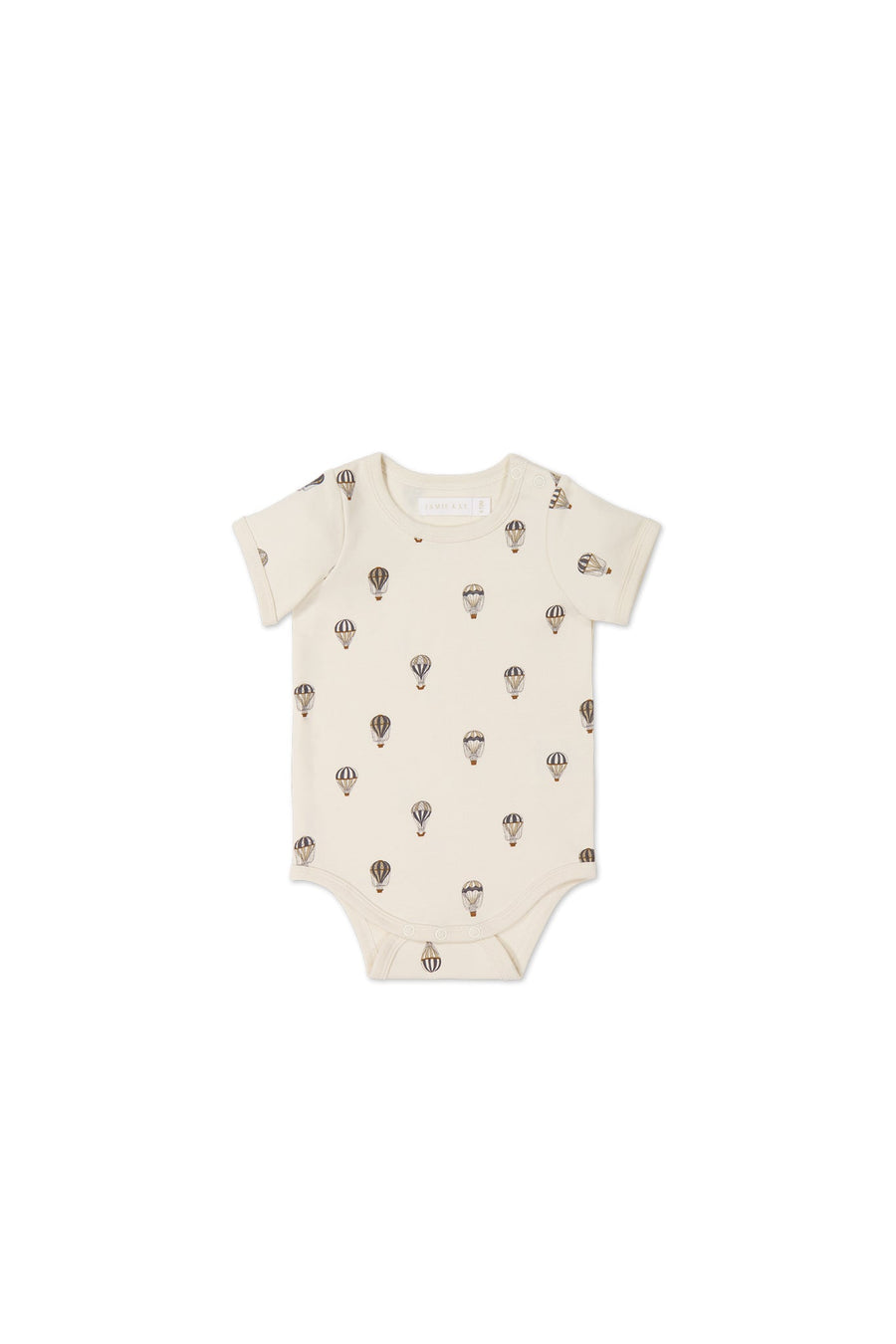 Organic Cotton Hudson Short Sleeve Bodysuit - Montgolfiere Cloud Childrens Bodysuit from Jamie Kay USA