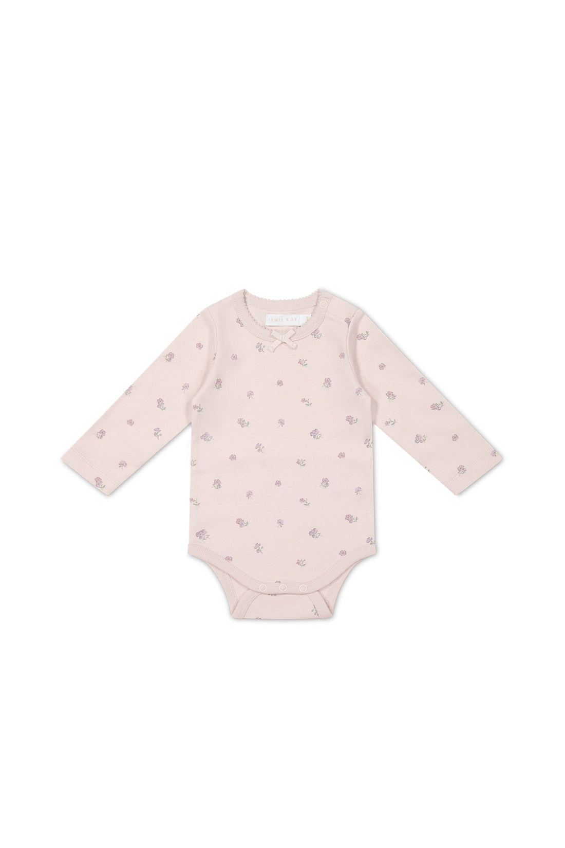 Organic Cotton Long Sleeve Bodysuit - Meredith Violet Childrens Bodysuit from Jamie Kay USA