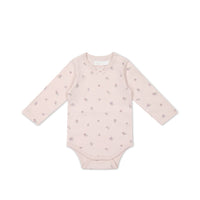 Organic Cotton Long Sleeve Bodysuit - Meredith Violet Childrens Bodysuit from Jamie Kay USA