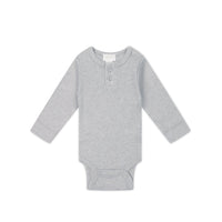 Organic Cotton Modal Long Sleeve Bodysuit - Icicle Marle Childrens Bodysuit from Jamie Kay USA