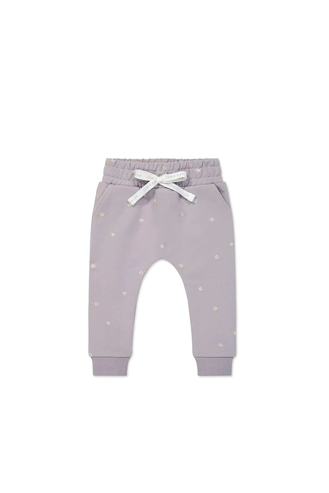 Organic Cotton Morgan Track Pant - Annie Ditzy Violet Ice Childrens Pant from Jamie Kay USA