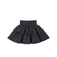 Organic Cotton Ruby Skirt - Gingham Night Childrens Skirt from Jamie Kay USA