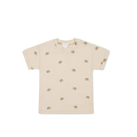 Pima Cotton Eddie T-Shirt - Henry Hedgehog Birch Childrens Top from Jamie Kay USA