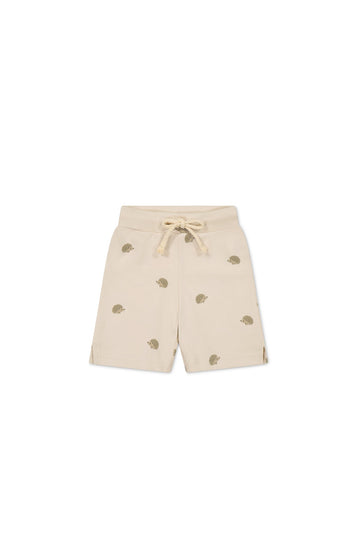 Pima Cotton Marley Short - Henry Hedgehog Birch Childrens Short from Jamie Kay USA