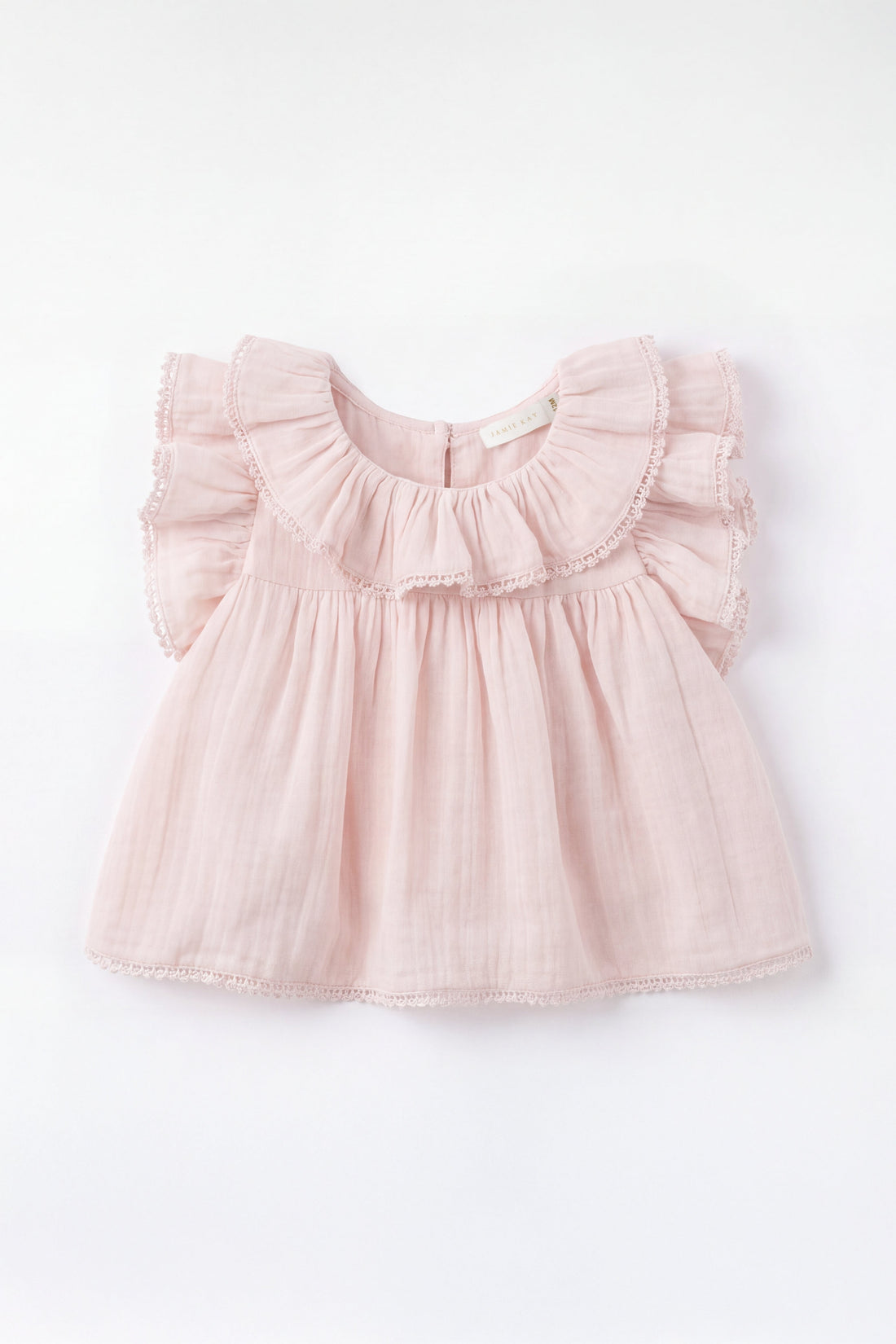 Organic Cotton Muslin Banks Blouse - Cotton Candy Childrens Top from Jamie Kay USA