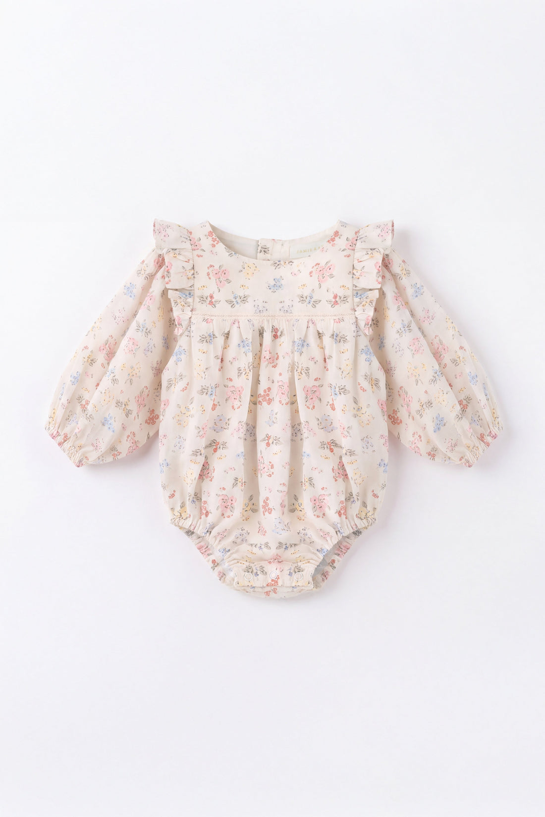 Organic Cotton Kaianna Playsuit - Morgan Vanilla Childrens Playsuit from Jamie Kay USA