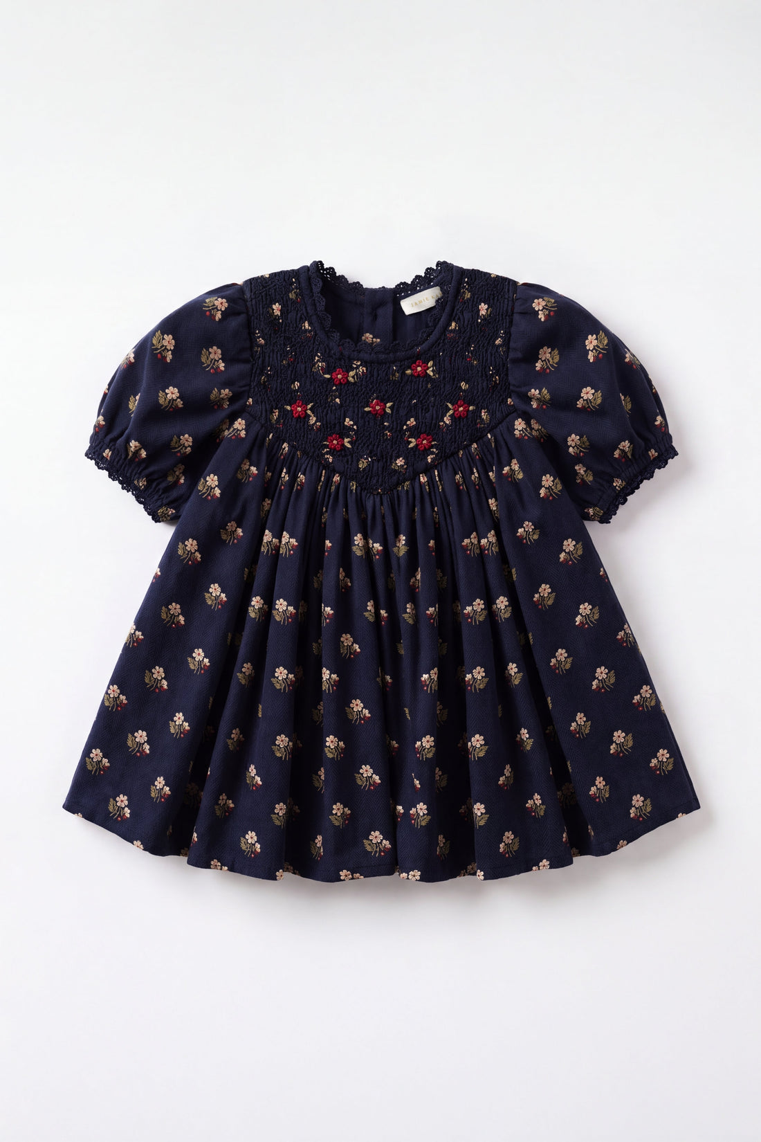 Organic Cotton Wanda Dress - Elsa Navy Childrens Dress from Jamie Kay USA