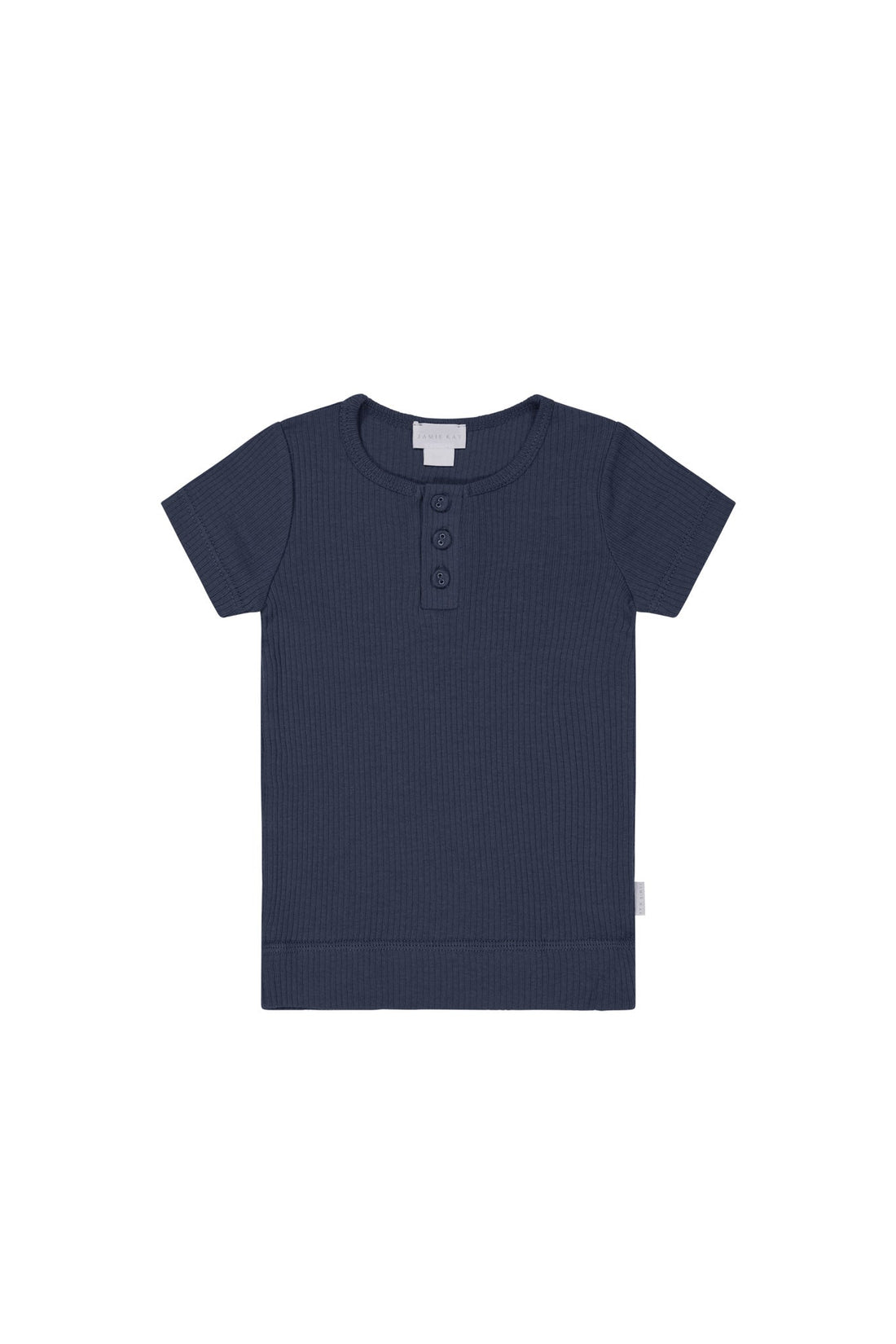 Organic Cotton Modal Henley Tee - Charter Childrens Top from Jamie Kay USA