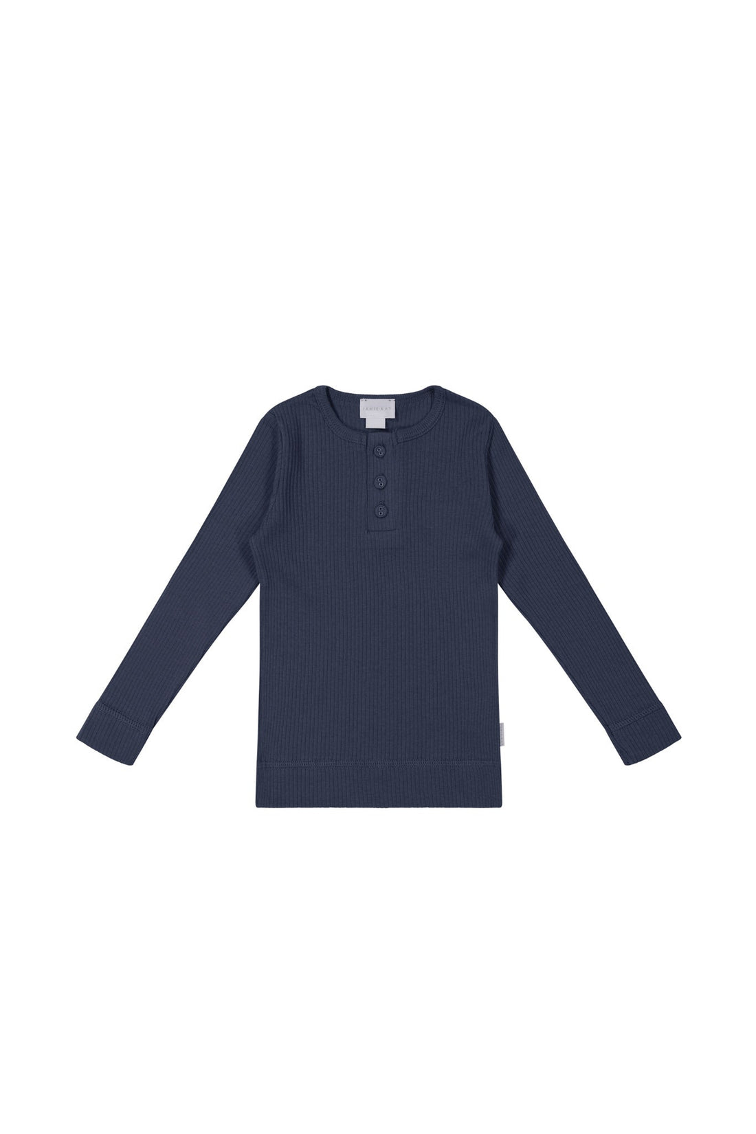 Organic Cotton Modal Long Sleeve Henley - Charter Childrens Top from Jamie Kay USA