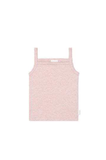 Organic Cotton Modal Marina Singlet - Chalk Marle Childrens Top from Jamie Kay USA