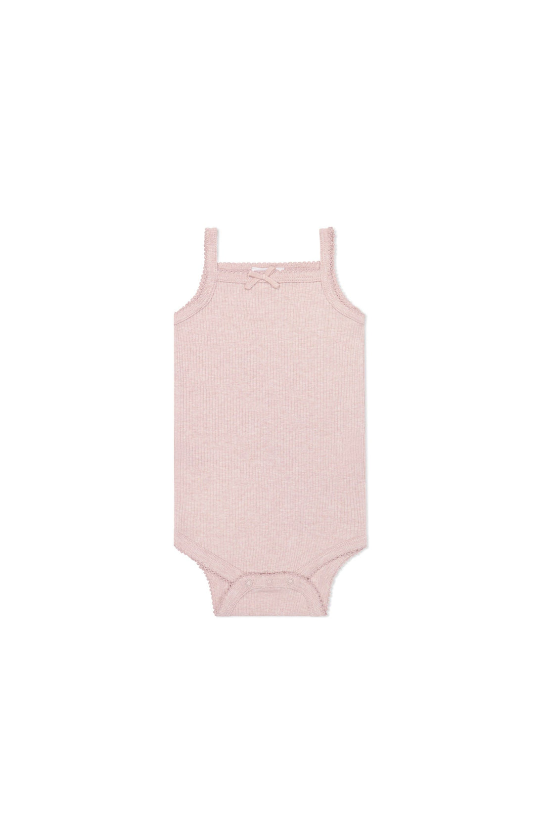 Organic Cotton Modal Singlet Bodysuit - Chalk Marle Childrens Bodysuit from Jamie Kay USA
