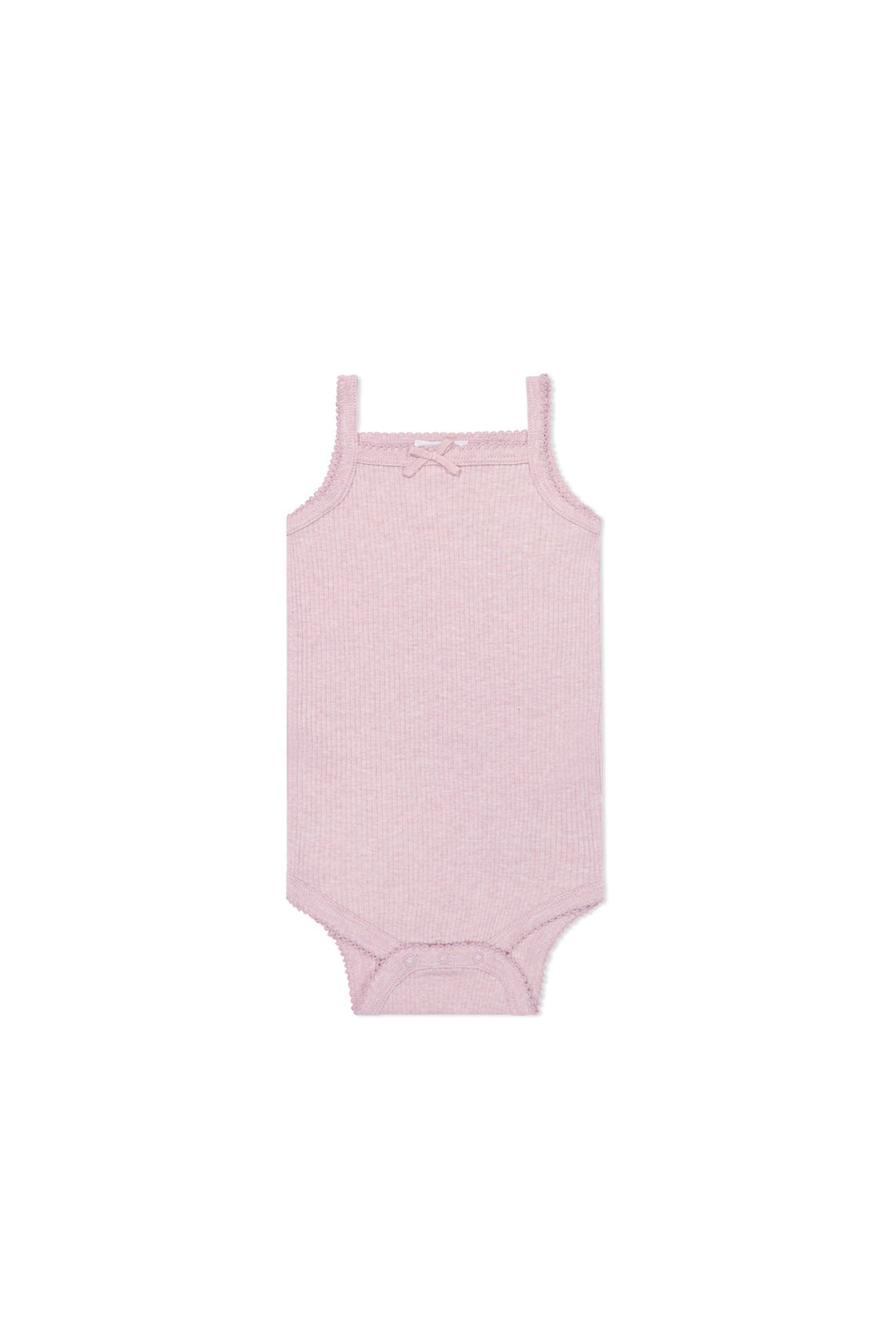 Organic Cotton Modal Singlet Bodysuit - Orchid Marle Childrens Bodysuit from Jamie Kay USA