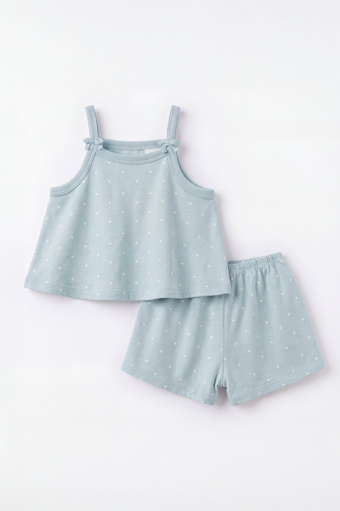 Organic Cotton Jaida Pyjama Singlet Set - Mon Amour Blue Childrens Pyjamas from Jamie Kay USA