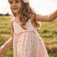 Organic Cotton Muslin Lola Dress - Meredith Morganite Childrens Dress from Jamie Kay USA