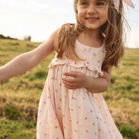 Organic Cotton Muslin Lola Dress - Meredith Morganite Childrens Dress from Jamie Kay USA