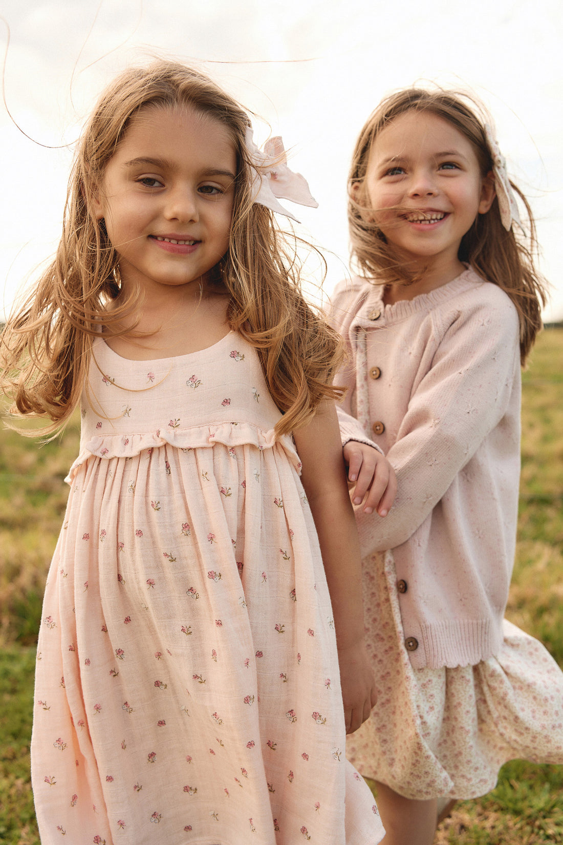 Organic Cotton Muslin Lola Dress - Meredith Morganite Childrens Dress from Jamie Kay USA