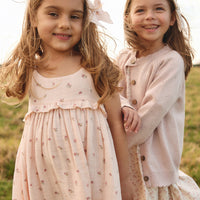 Organic Cotton Muslin Lola Dress - Meredith Morganite Childrens Dress from Jamie Kay USA