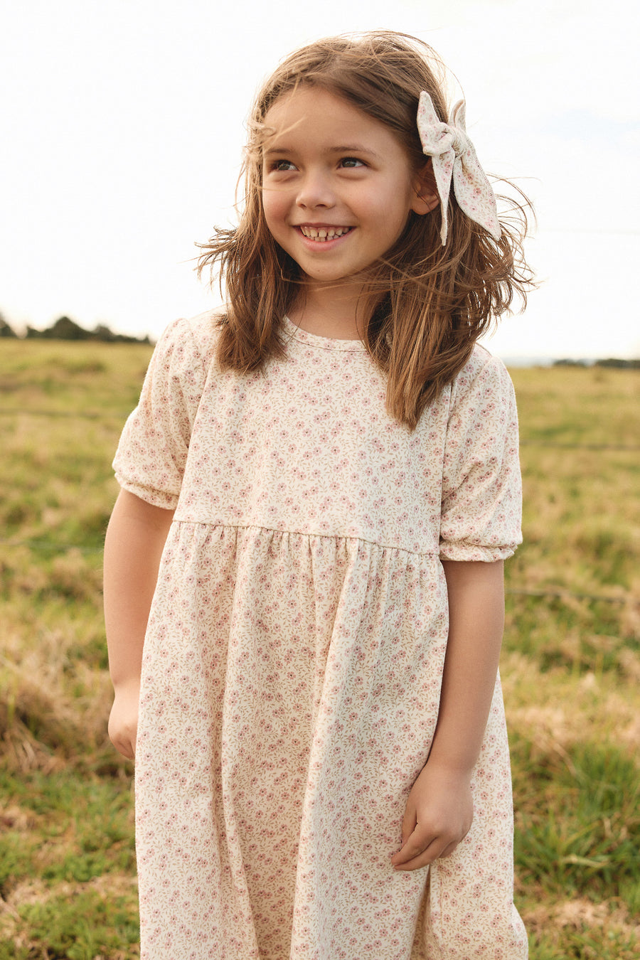 Organic Cotton Penny Dress - Emmy Egret Childrens Dress from Jamie Kay USA