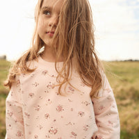 Organic Cotton Bobbie Sweatshirt - Petite Fleur Soft Peony Childrens Top from Jamie Kay USA