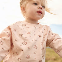 Organic Cotton Bobbie Sweatshirt - Petite Fleur Soft Peony Childrens Top from Jamie Kay USA