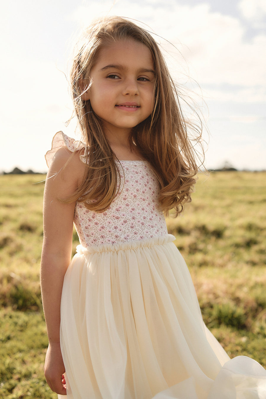 Katie Tutu Dress - Emmy Natural Childrens Dress from Jamie Kay USA