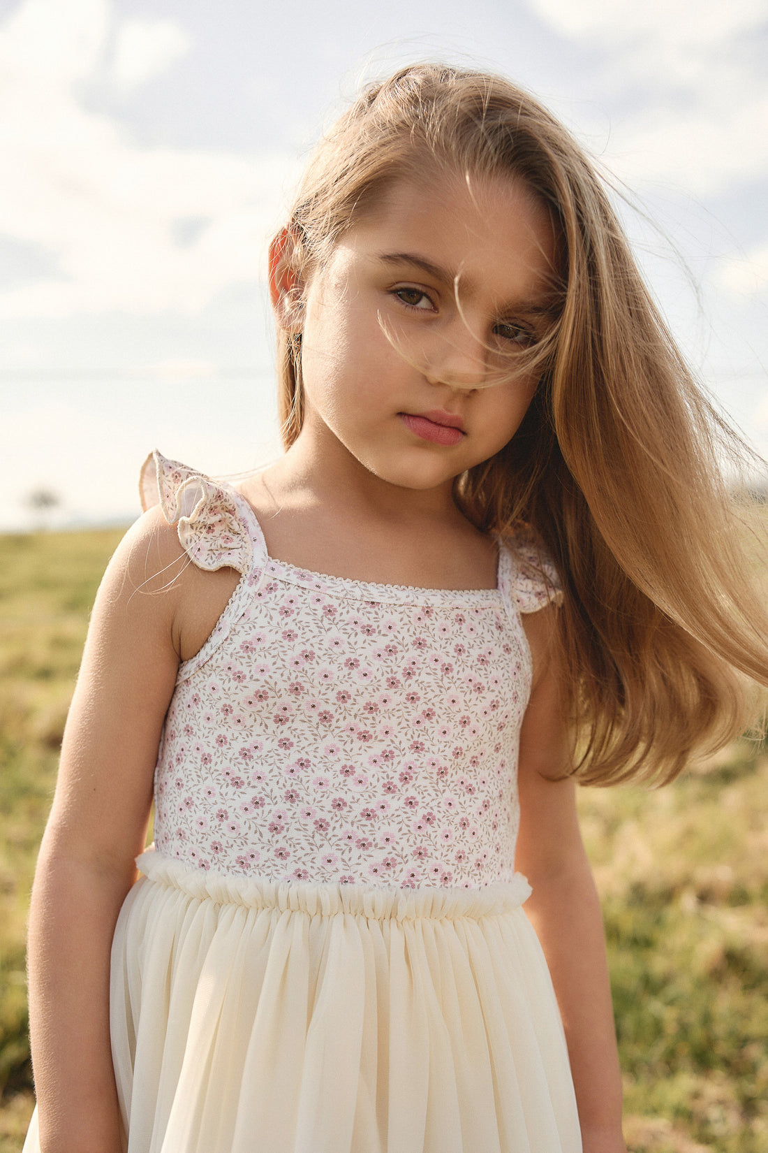 Katie Tutu Dress - Emmy Natural Childrens Dress from Jamie Kay USA