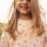 Organic Cotton Bobbie Sweatshirt - Petite Fleur Soft Peony Childrens Top from Jamie Kay USA