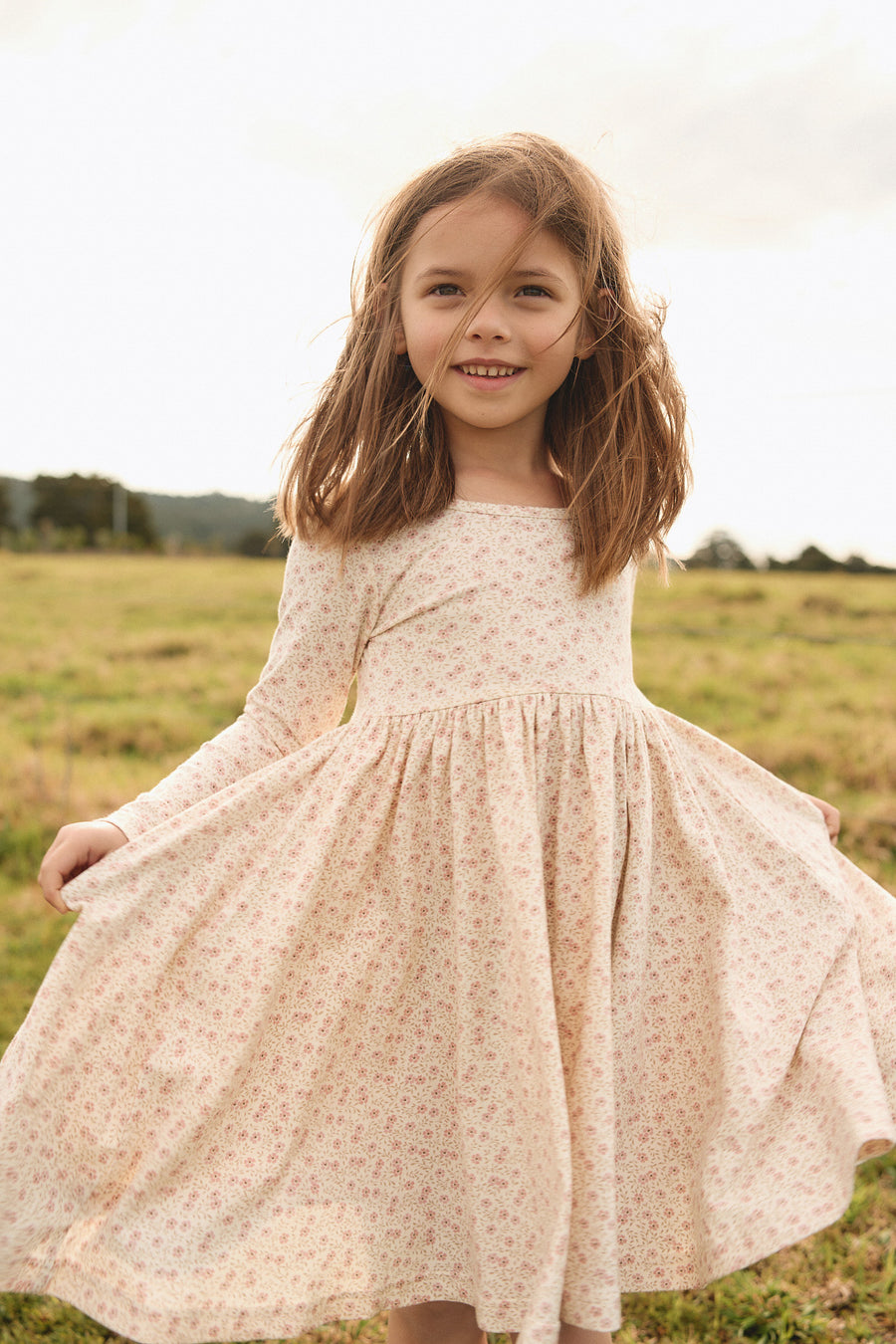 Organic Cotton Tallulah Dress - Emmy Egret Childrens Dress from Jamie Kay USA