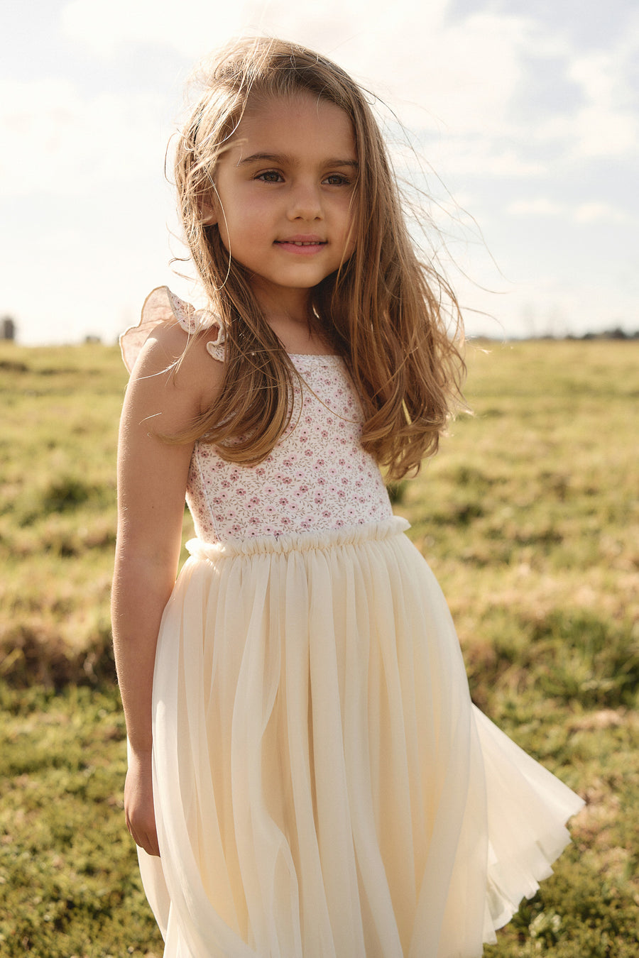 Katie Tutu Dress - Emmy Natural Childrens Dress from Jamie Kay USA