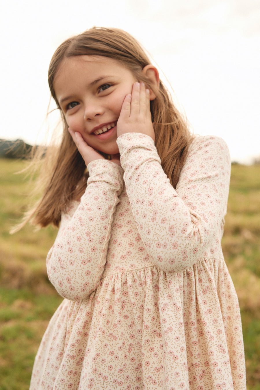 Organic Cotton Tallulah Dress - Emmy Egret Childrens Dress from Jamie Kay USA