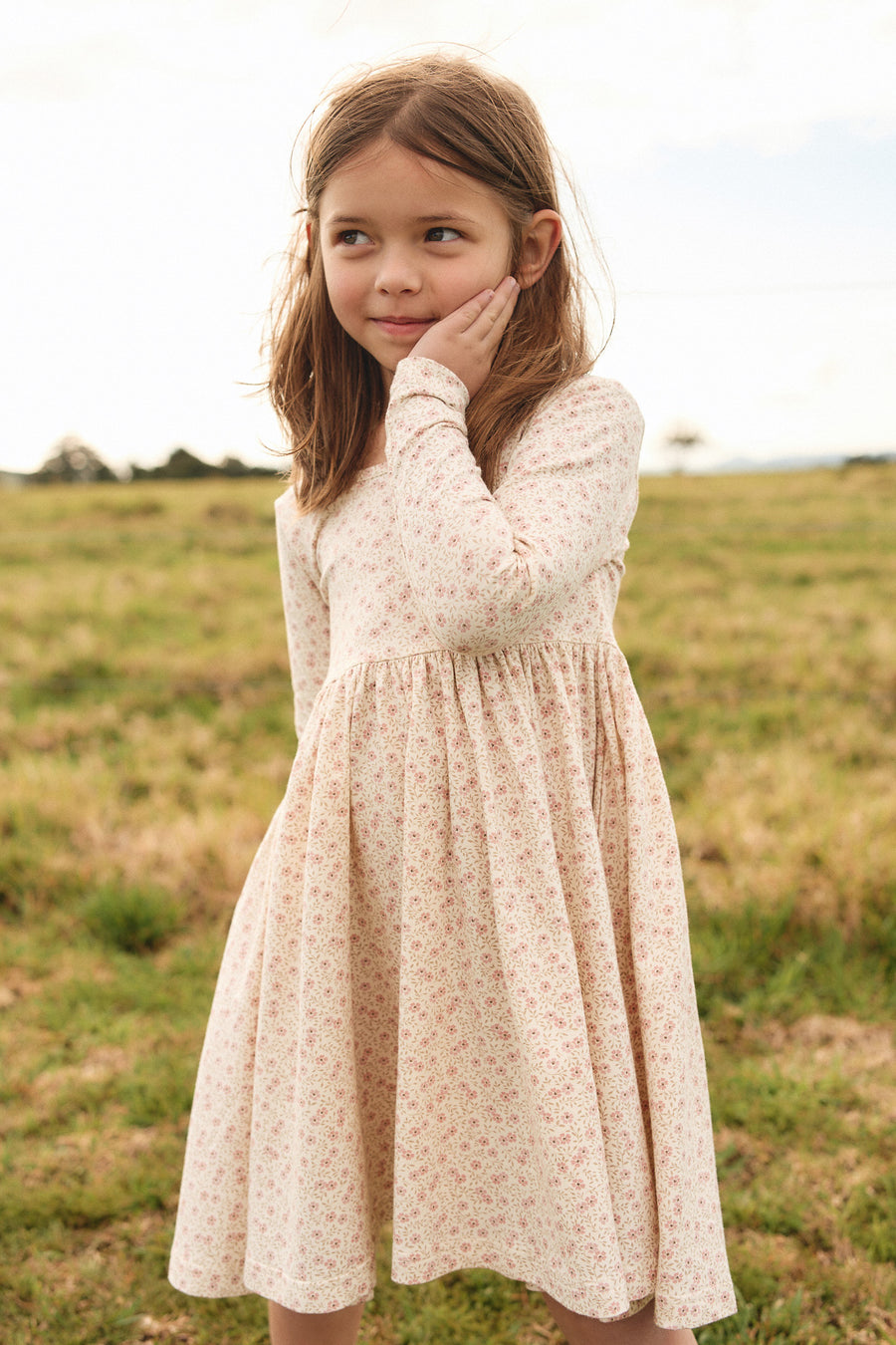 Organic Cotton Tallulah Dress - Emmy Egret Childrens Dress from Jamie Kay USA