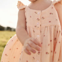 Organic Cotton Muslin Cassie Top - Meredith Morganite Childrens Top from Jamie Kay USA