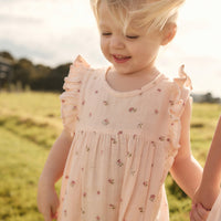 Organic Cotton Muslin Sadie Romper - Meredith Morganite Childrens Romper from Jamie Kay USA