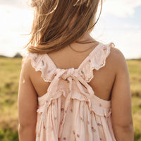 Organic Cotton Muslin Lola Dress - Meredith Morganite Childrens Dress from Jamie Kay USA