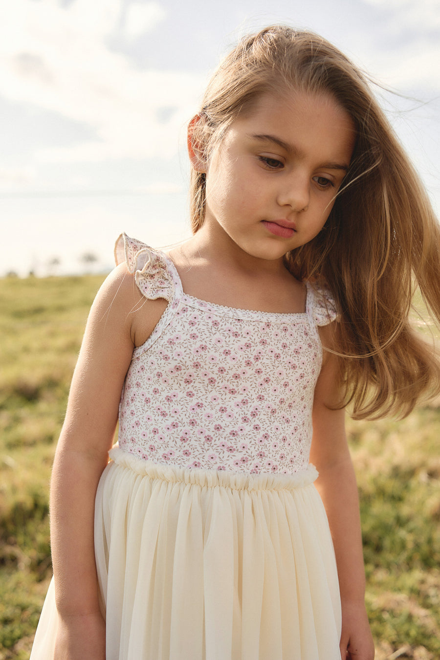 Katie Tutu Dress - Emmy Natural Childrens Dress from Jamie Kay USA